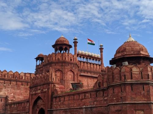 Indian flag hoisted at the Red fort in Delhi