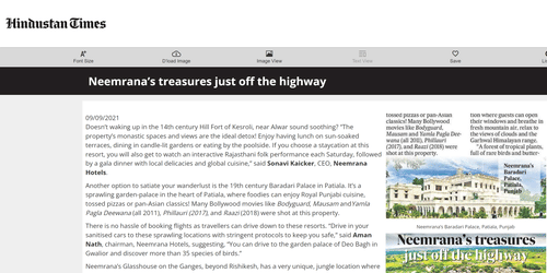 neemrana  hotels media page newsht 13