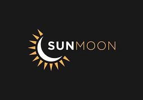 Hotel NITHISH SunMoon Resort Ooty eps10-sun-with-moon-logo-design-template-isolated-on-dark-black-background-vector