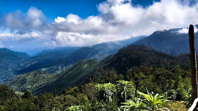 valley view from the mountains