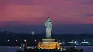 Hussain Sagar lake, Aditya Park Hyderabad, hyderabad hotels near HITEC city