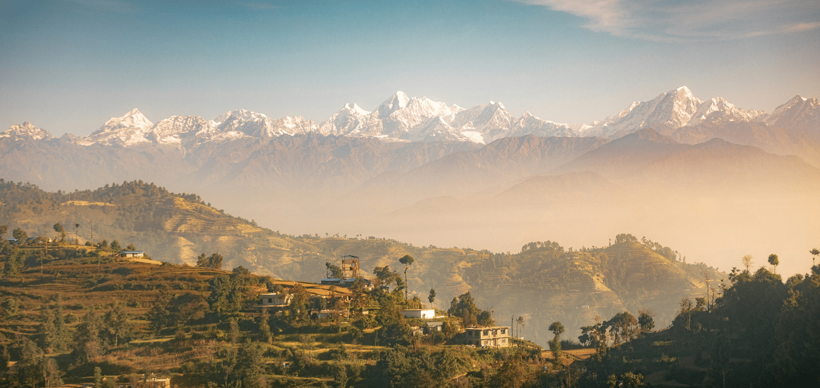 A small village covered by fogs of the mountains | Kavya Resort and Spa, Nagarkot