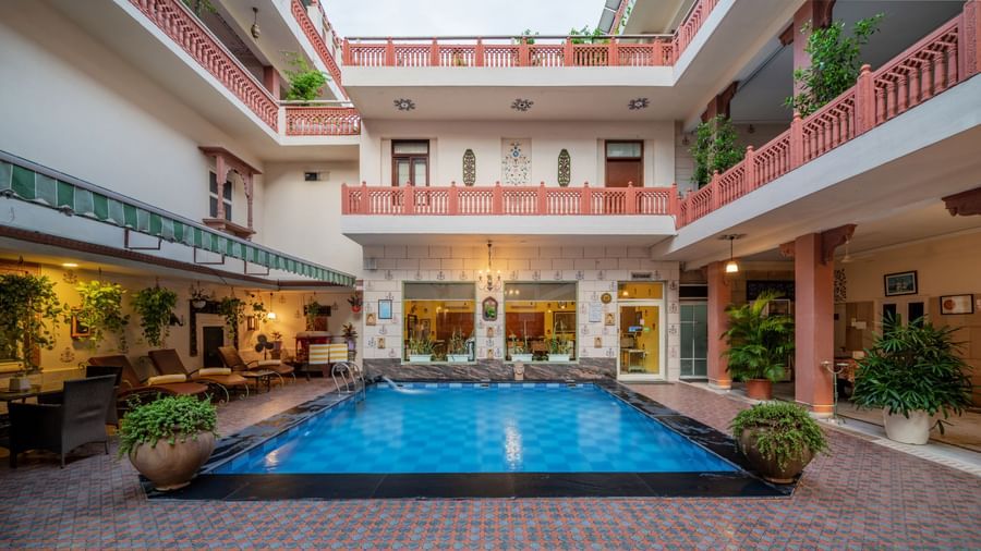 Pool - Boutique Hotel in Jaipur-Suryaa Villa - 4
