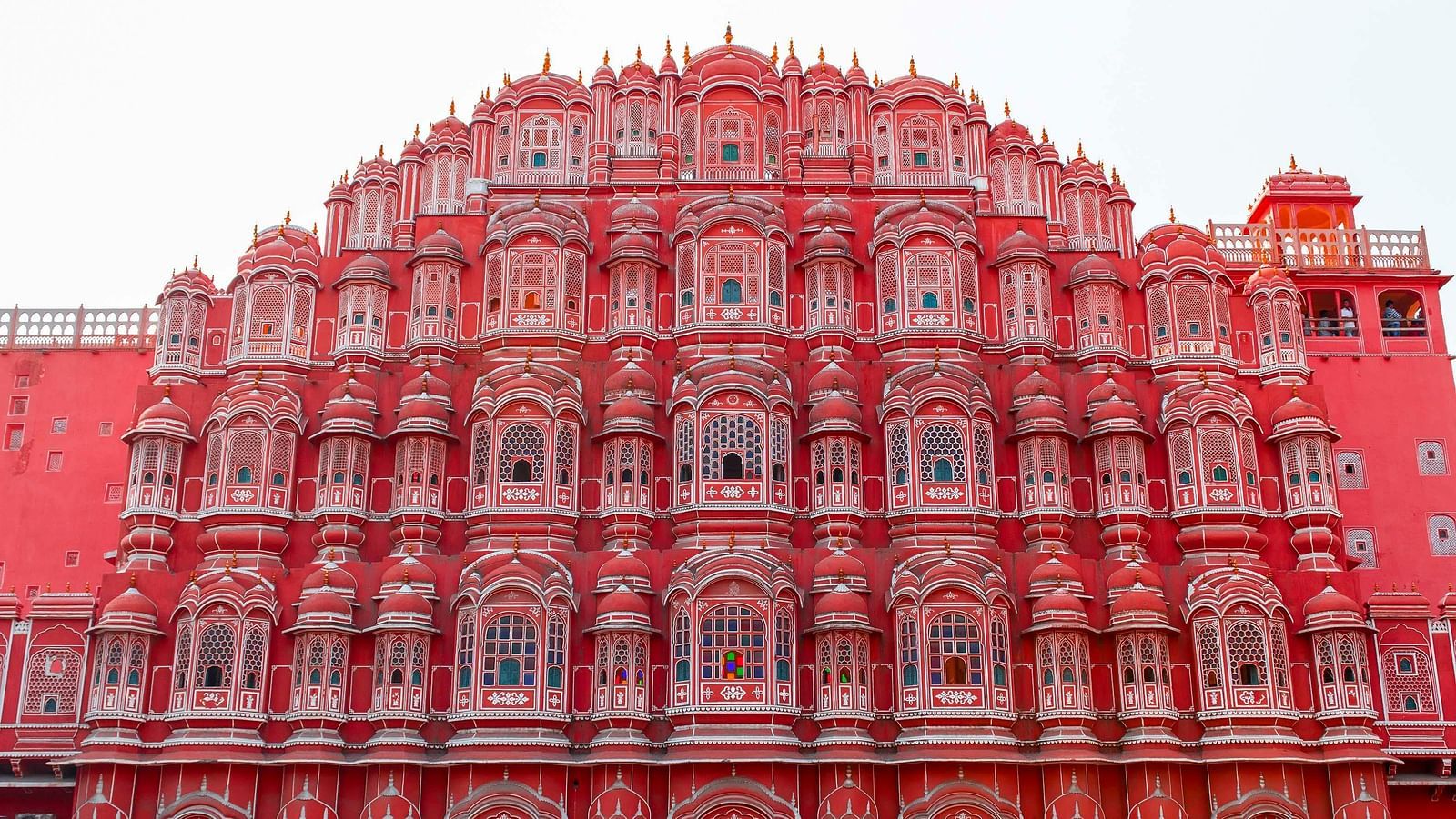 A view of the exterior of Hawa Mahal, one of the most loved Jaipur tourist places, during the day.