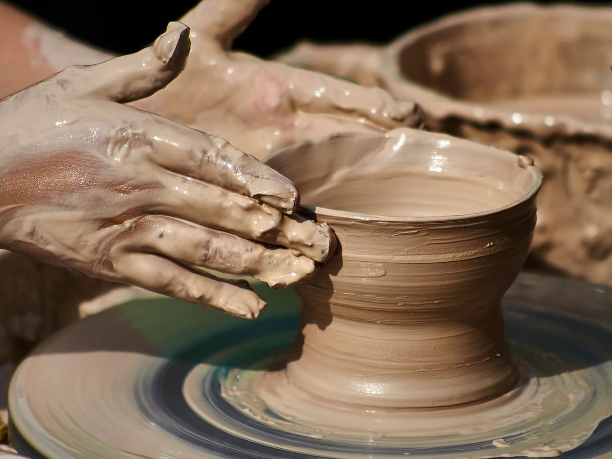 A pottery-making session at Signum Resort, Bandhavgarh