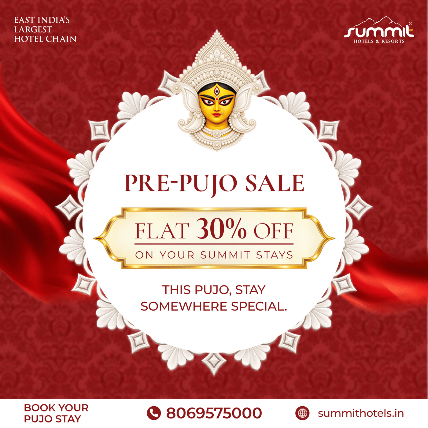 Grab this pre-pujo sale and book your stay with us and enjoy 30% off on your stay at Summit Hotels & Resorts.
