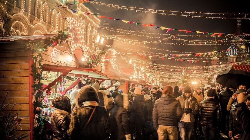 christmas decoration on the streets of Kolkata