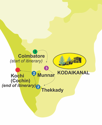 Nature Trek for 9 days itinerary graphic