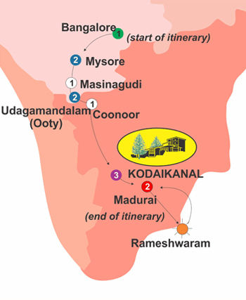 Garden Treat for 13 days  itinerary graphic 