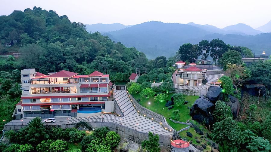 An aerial view of the resort near Kappad Beach