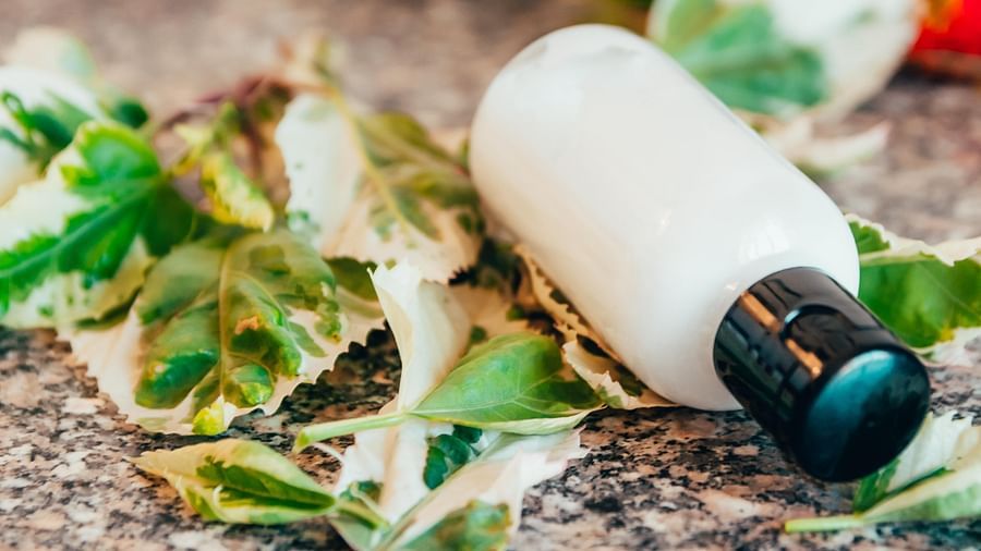 an image of a bottle of cleanser kept on a table - Rhythm Kumarakom