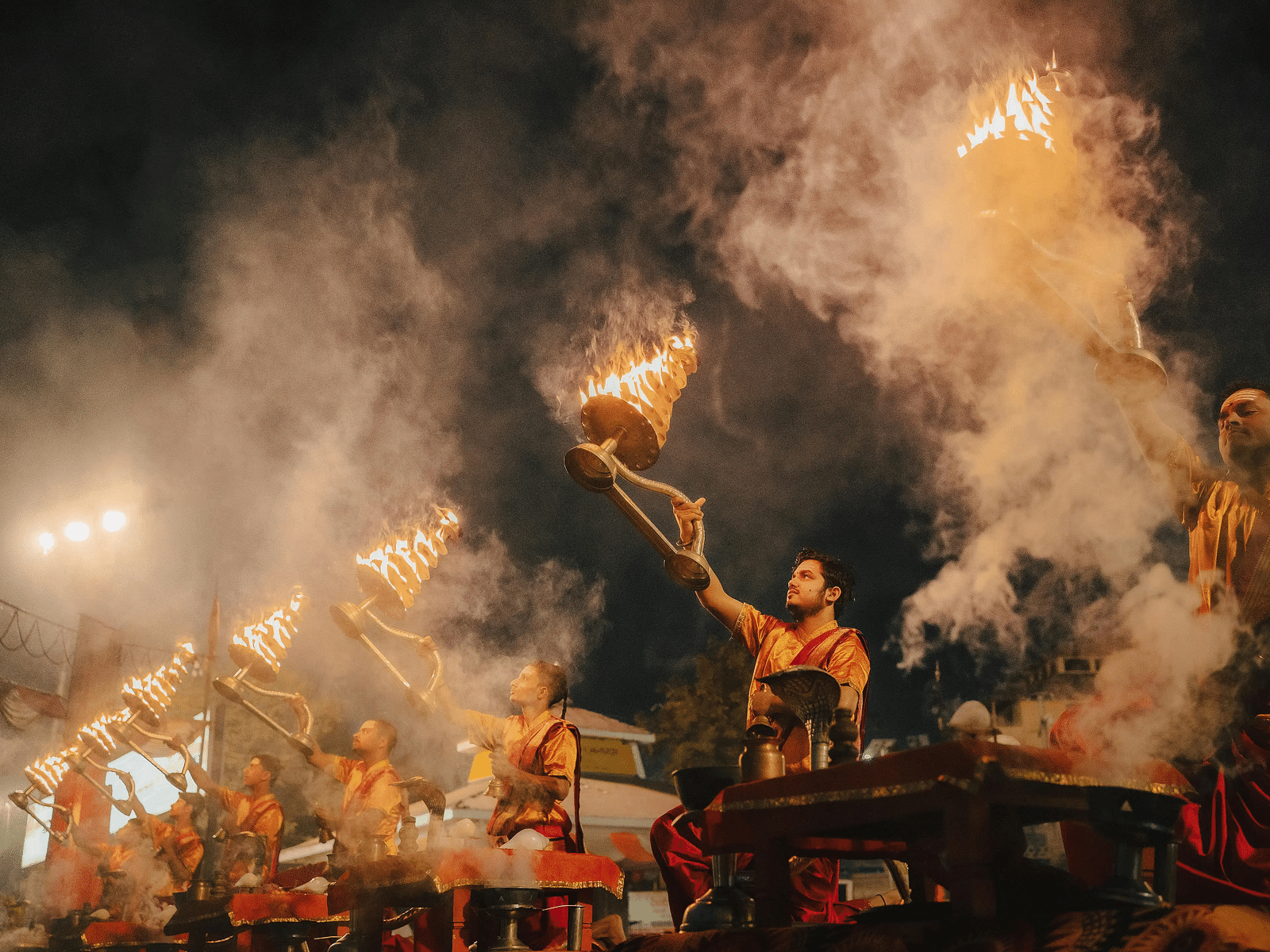 Fire dancers perform at a festival in india xogapc
