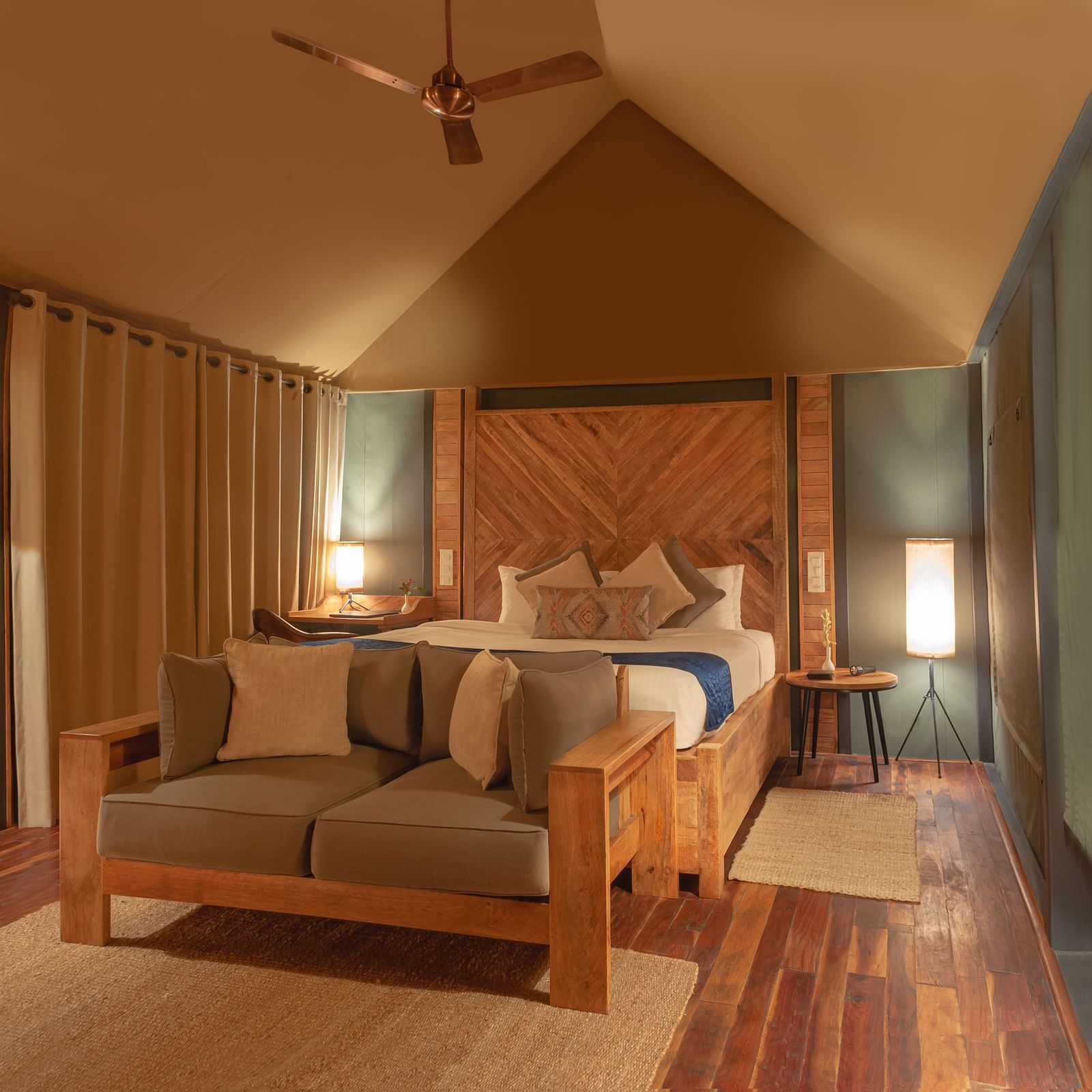 Interiors of the tents at our lodge - Trees N Tigers, Sariska