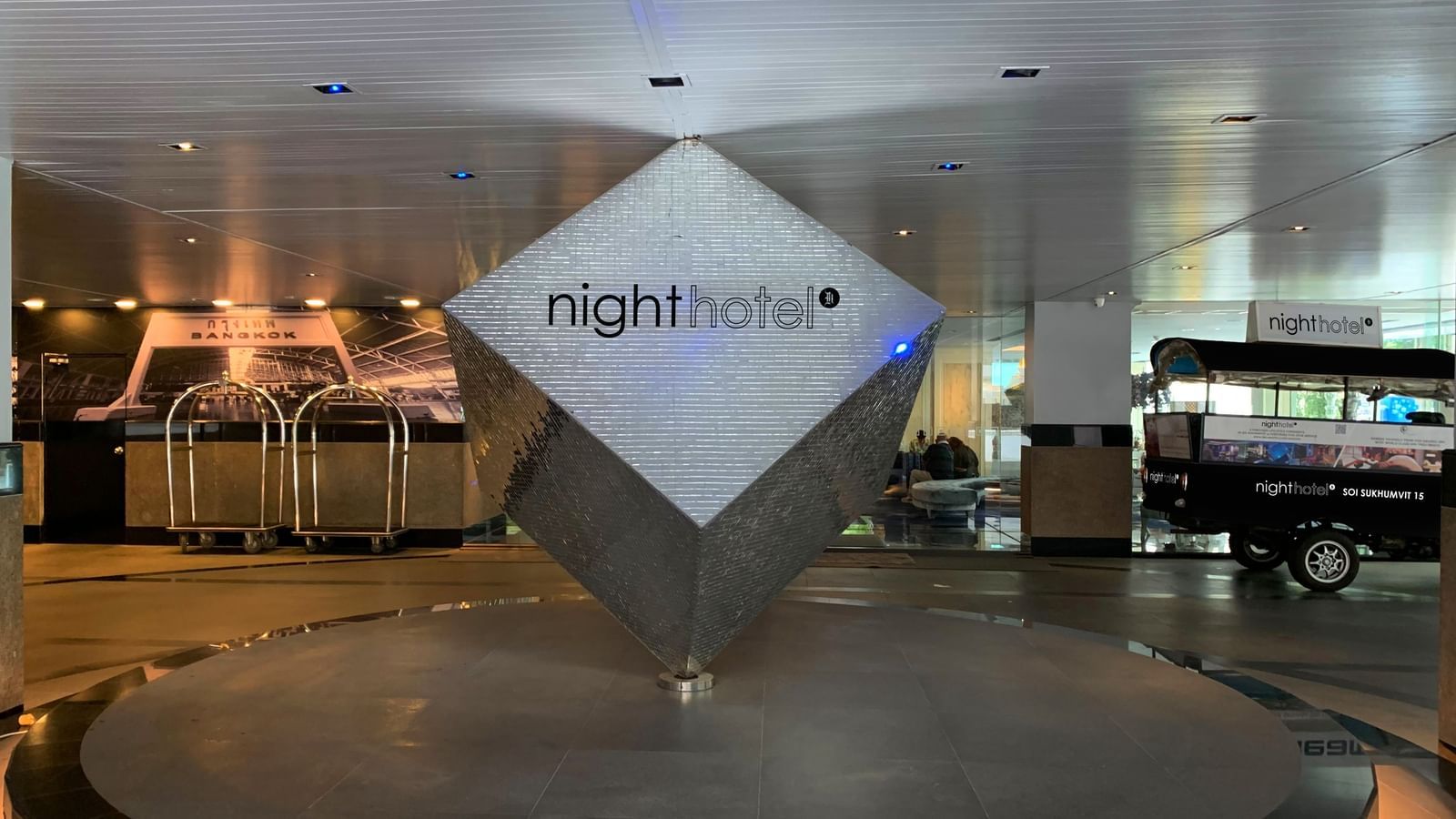 Cube in the lobby of Night Hotel Bangkok
