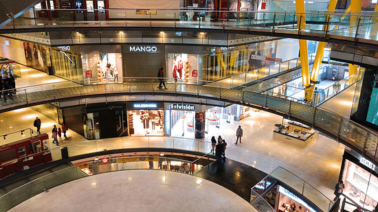 The interior of a shopping mall 1