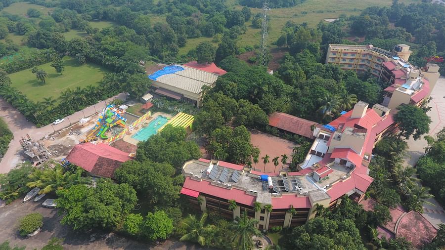 Damanganga Valley Resorts Pvt Ltd - an aerial view of the resort in Daman surrounded with greenery 1