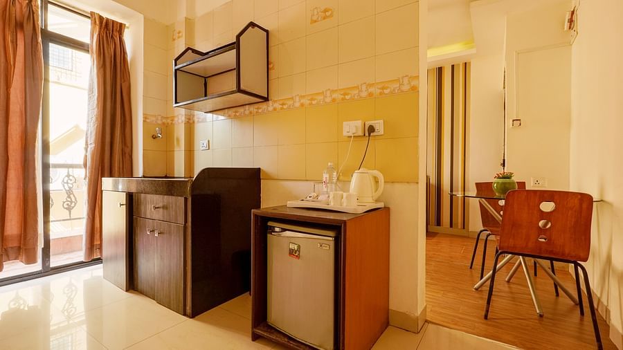 Picture featuring the living area of the studio - Magnus Calypso Suites, Viman Nagar