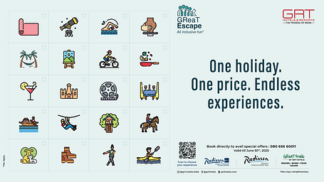 A creative for the GReaT Escape Summer package at GRT Hotels