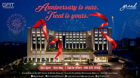 Grand Madurai by GRT Hotels is celebrating one of year of hospitality and it is offering you treat
