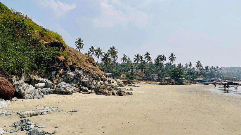 Vagator beach near our North Goa resort 