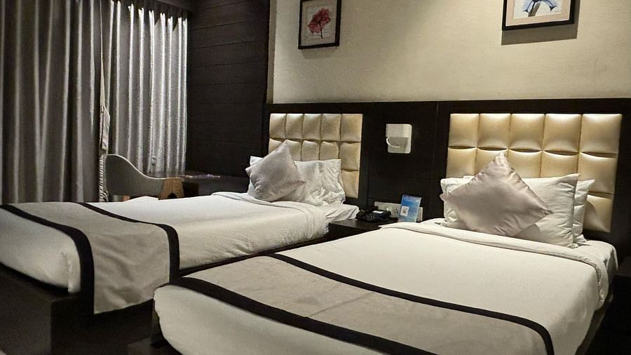 a view of twin beds of Colony Twin Bed Room at Wonder country club resort