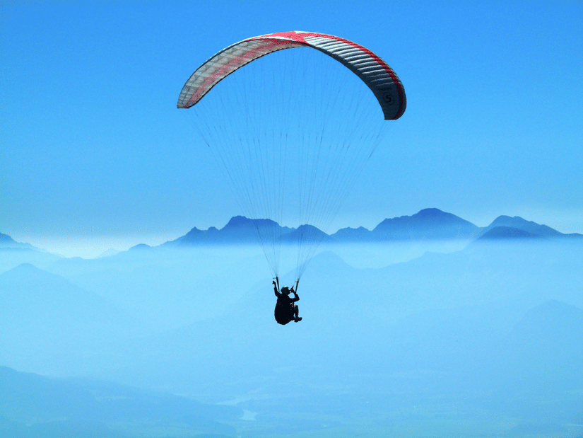 Paragliding experience with panoramic Himalayan views