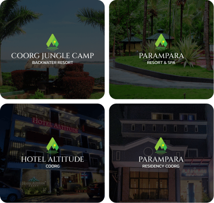 A collage with logos and names of the four properties under the Altitude Hotels & Resorts