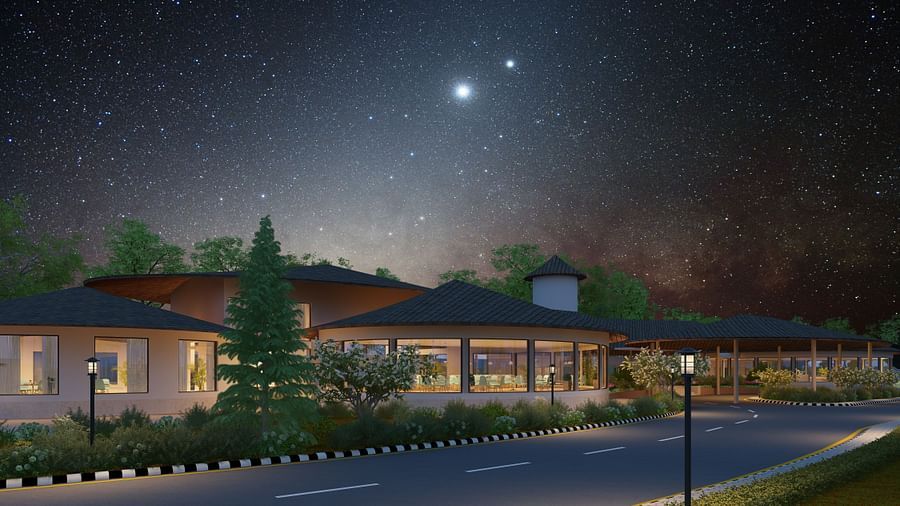 Facade view of the Main Building in the night - Ananta Spa and Resort, Ajabgarh