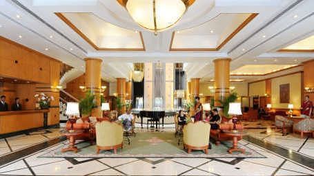 the lobby and reception at orchid hotel pune