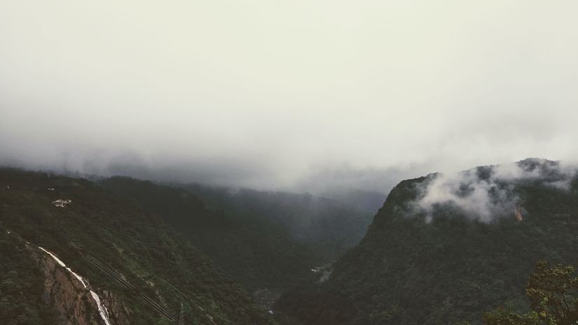fog on a mountain