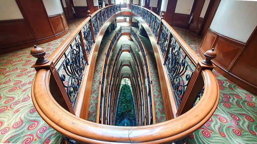 staircase at the orchid hotel mumbai