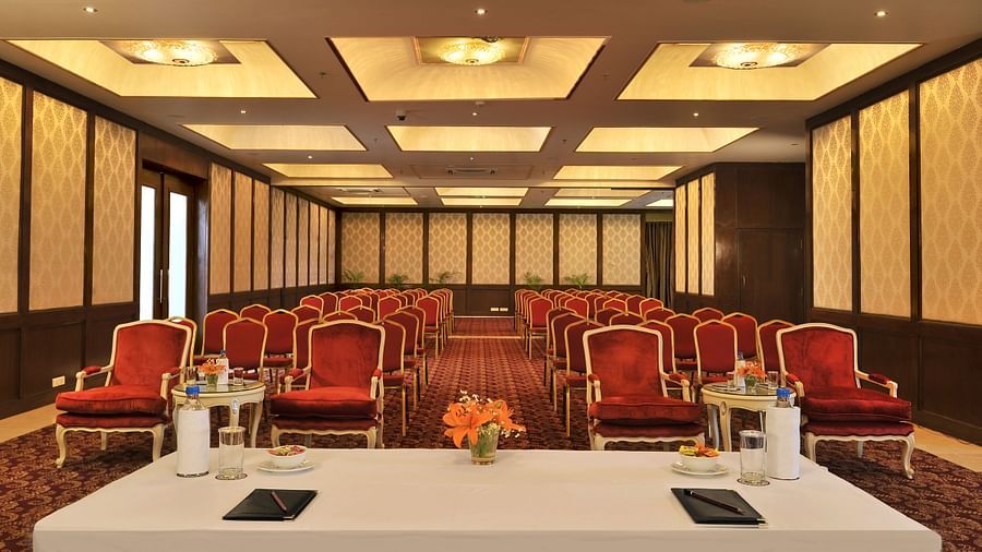 Image of Vice Regal with chairs and a table in front at Rajasthali Resort & Spa Jaipur.