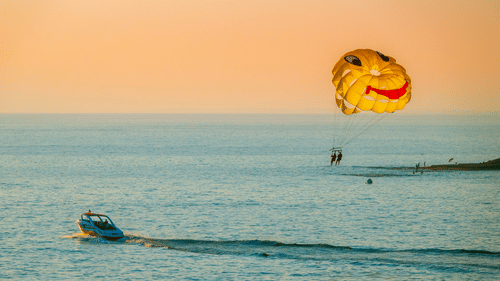 Couple Parasailing 