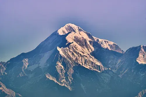 snow clad mountain peak