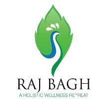 A logo of Raj Bagh Wellness Centre in Udaipur without background