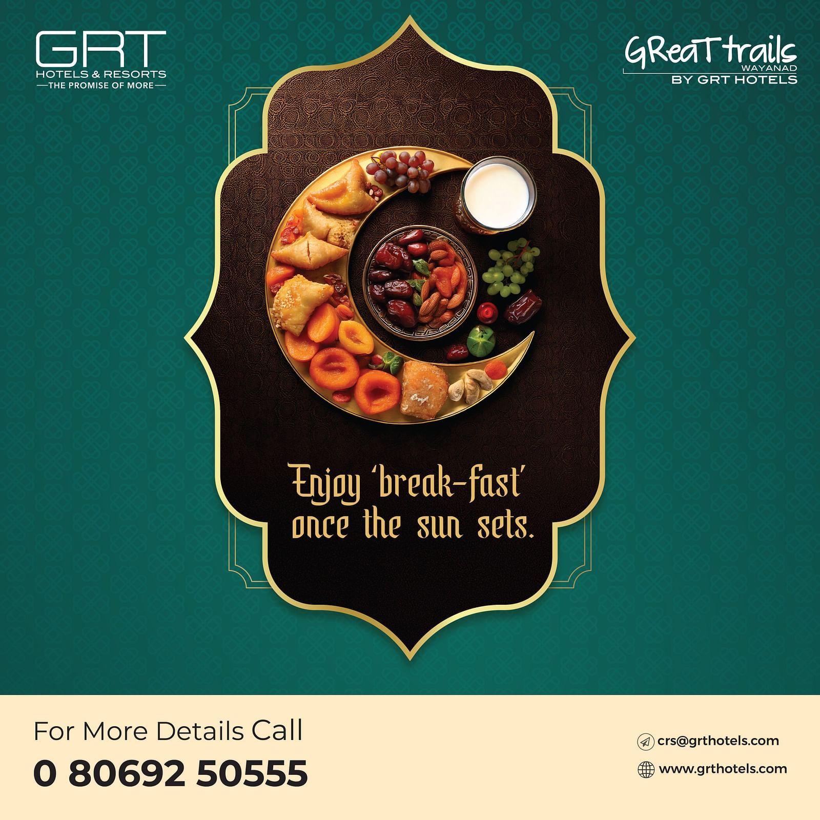 A creative for Ramadan at GRT for GReaT trails Wayanad