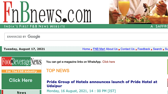  Pride Hotels Group FNB News Pride udaipur - 16-8-21