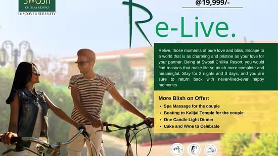 Re-live offer creative for Swosti Resorts