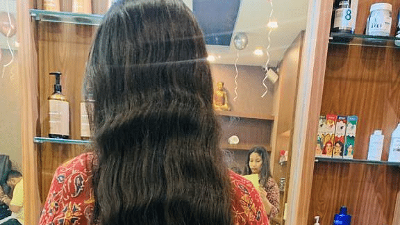 Damaged curly hair