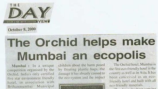 newspaper clip about Orchid helping Mumbai go green