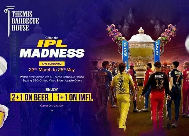 This is image for IPL match lover that get offers on drinks and enjoy Live screening