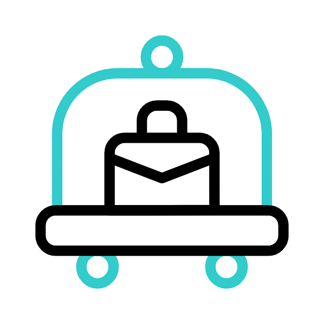 Luggage cart icon