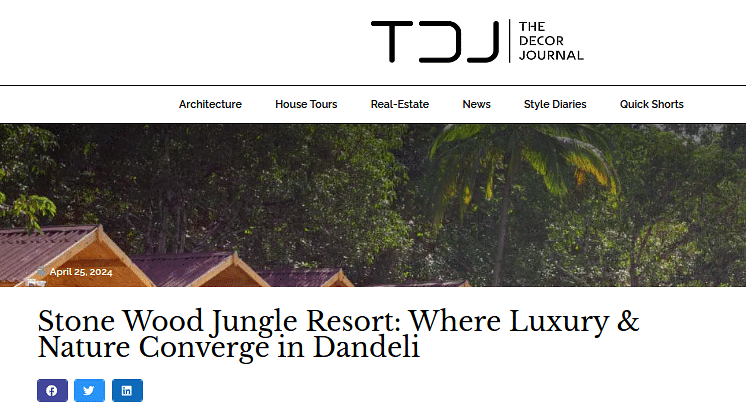 Stone Wood Jungle Resort: Where Luxury & Nature Converge in Dandeli