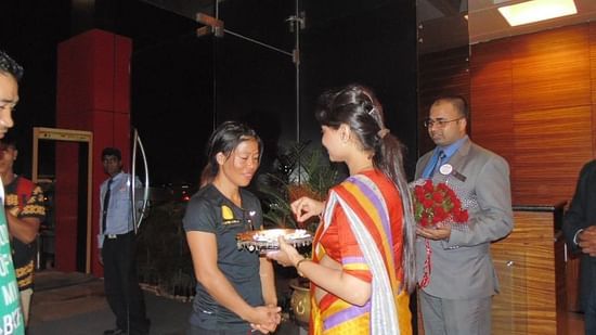 boxer Mary Kom  at The Orchid Hotel in pune 2