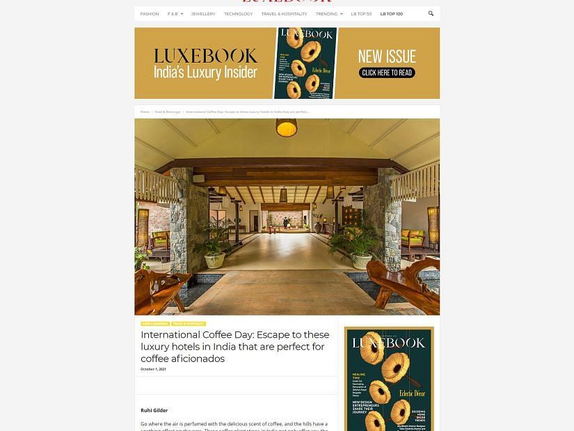 International Coffee Day Escape to these luxury hotels in India that are perfect for coffee aficionados Luxebook done yy2qyf