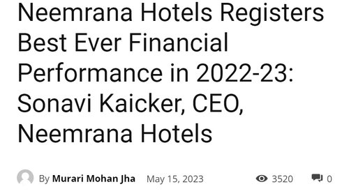 www.traveltrendstoday.in neemrana-hotels-registers-best-ever-financial-performance-in-2022-23  iPhone XR