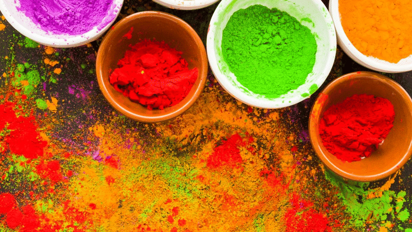 holi color bowls