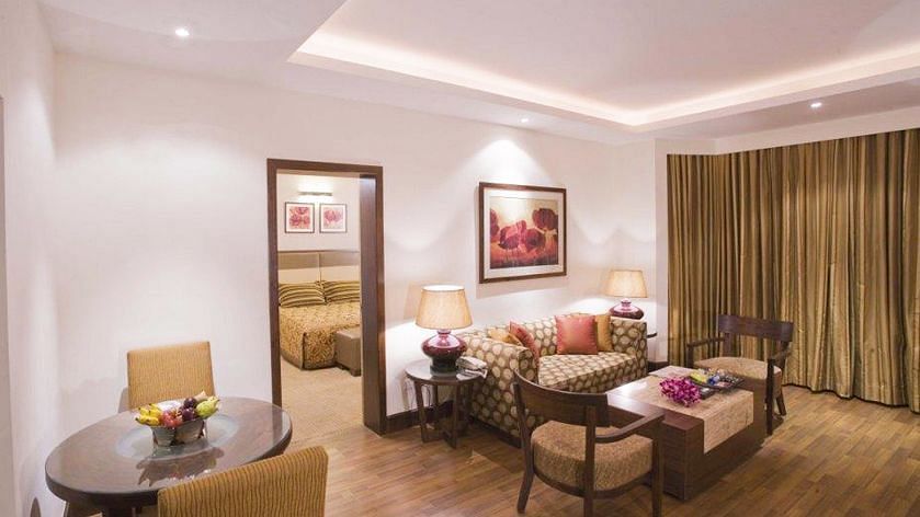 living room of the Superior Suite at The Retreat Hotel and Convention Centre Madh Island Mumbai
