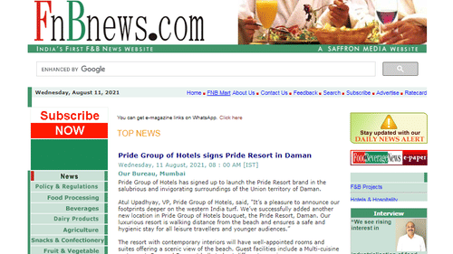FNB-News-Pride-Group-of-Hotels-signs-Pride-Resort-in-Daman-FNB-News