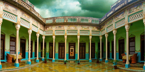 interior courtyard at The Piramal Haveli - 20th Century, Shekhavati